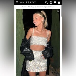 Crystal bralette in silver
